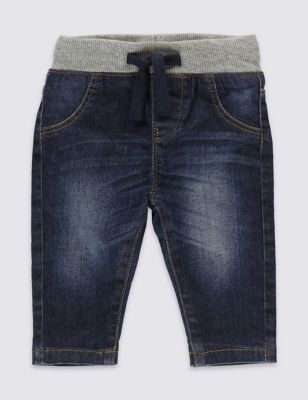 Cotton Rich Pull On Denim Jeans